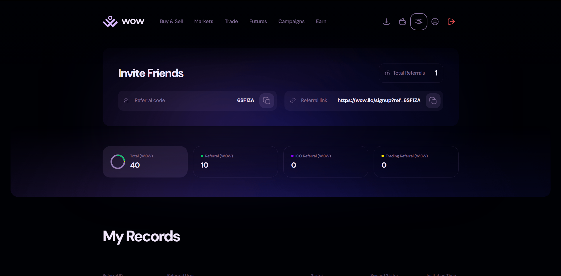 Invite Your Friends & Earn More WOW – WOW Exchange
